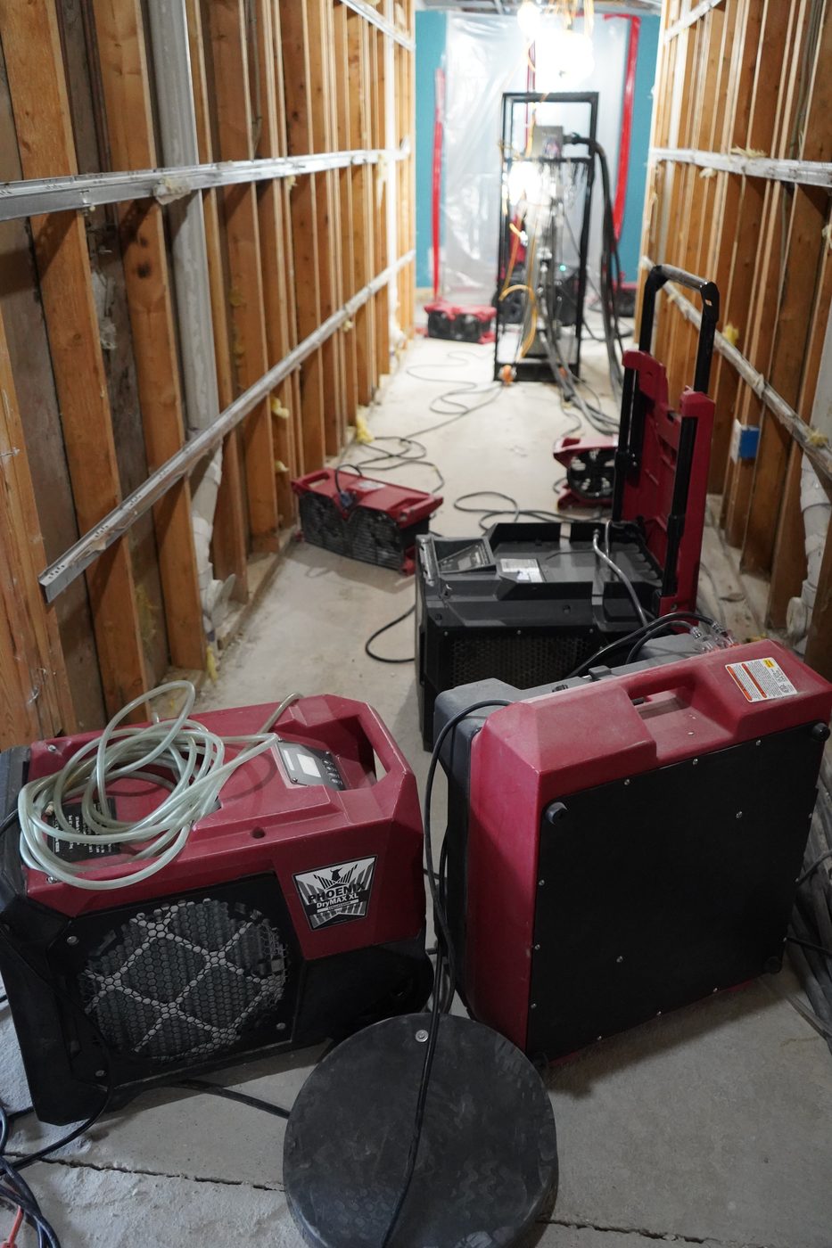 Revive Restoration drying equipment deployed in a Commerce Township, MI water damage property