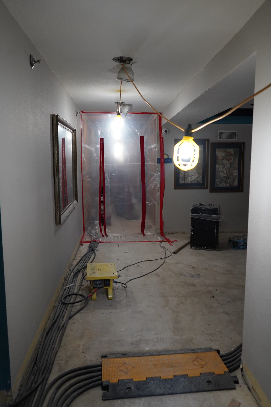 Drying equipment deployed in an Oxford, MI water damage property