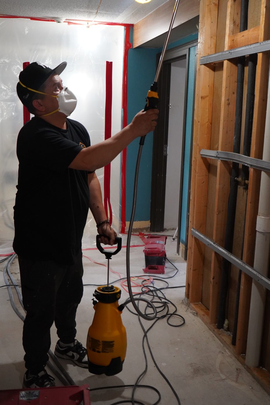 Antimicrobial spray applied post-removal